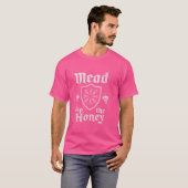 Mead Sip The Honey Retro Bee Drink Mead T-shirt (Voorkant volledig)