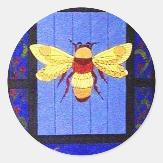 Meade Bee Ronde Sticker (Voorkant)