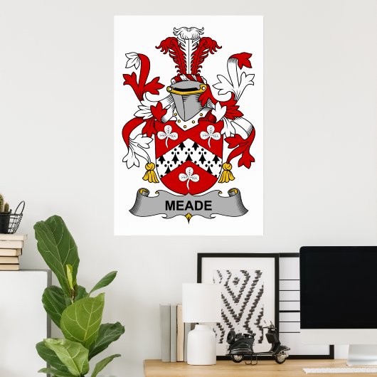 Meade Family Crest Poster (Thuiskantoor)