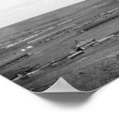 Meade van de fort met Beer Butte in Achtergrond Poster (Hoek)