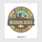 Meadow Acres, Wyoming Sticker (Vel)
