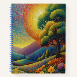 Meadow and Flowers Colorful Art Notitieboek