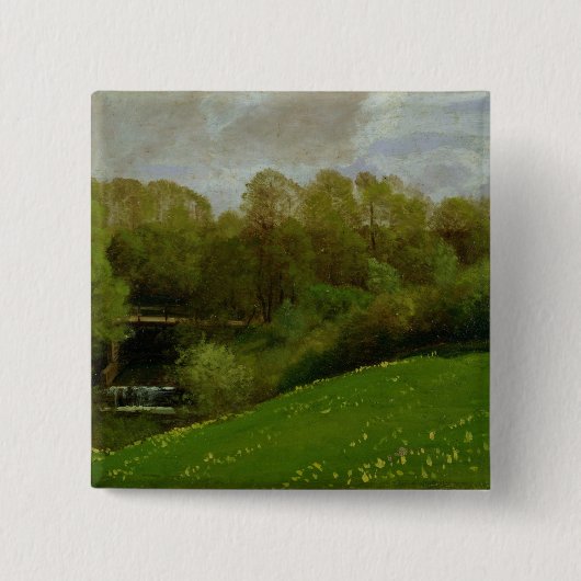 Meadow and Woodland, 1895 Vierkante Button 5,1 Cm (Voorkant)