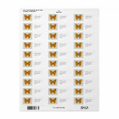 Meadow Argus Butterfly Etiket (Full Sheet)
