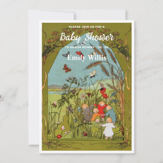  Meadow Baby's Geslacht Verhaal Boek Douche Kaart (Voorkant)