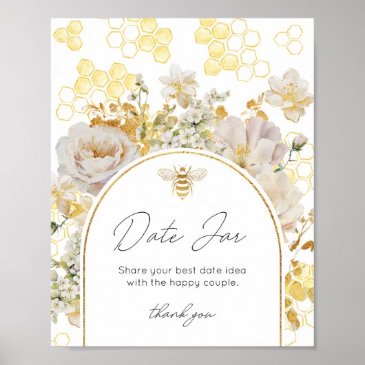 Meadow bee date nachtelijke ideeën. Datum jar brui Poster (Voorkant)