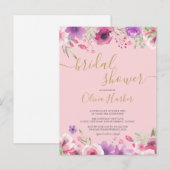 Meadow Bloemen Bloemen Bloemen Bruids Douche Uitno Aankondigingskaart (Voorkant / Achterkant)