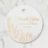 Meadow Bloemen Bruiloft Bedankjes Labels (Voorkant)
