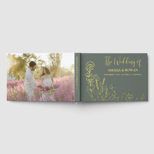 Meadow Bloemen Bruiloft Gastenboek (Volledig)