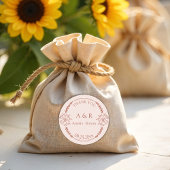 Meadow bloemen bruiloft gunst Dank u Ronde Sticker