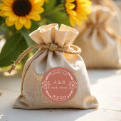 Meadow bloemen bruiloft gunst Dank u Ronde Sticker