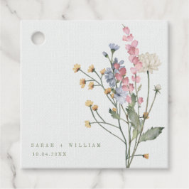 Meadow bloemen bruiloft gunst Labels