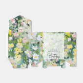 Meadow bloemen elegante verjaardag bedankdoosjes (Uitgevouwen)