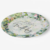 Meadow bloemen elegante verjaardag papieren bordje (Gekanteld)