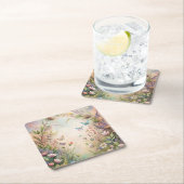 Meadow bloemen en vlinders kartonnen onderzetters (Insitu)