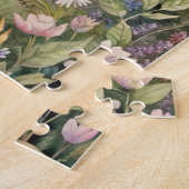 Meadow bloemen en vlinders legpuzzel (Zijkant)