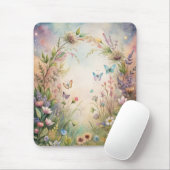 Meadow bloemen en vlinders muismat (Met muis)