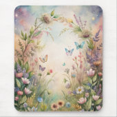 Meadow bloemen en vlinders muismat (Voorkant)