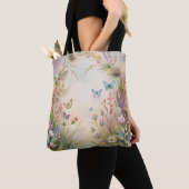 Meadow bloemen en vlinders tote bag (Dichtbij)