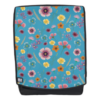 Meadow bloemen in blauwe Rugzak Rugtassen