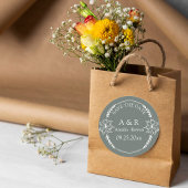 Meadow bloemen Wedding Save the Date Ronde Sticker