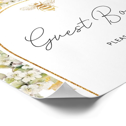 Meadow bloemengouden bij Gastenboek poster (Hoek)