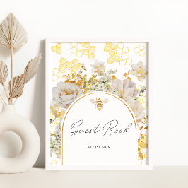 Meadow bloemengouden bij Gastenboek poster