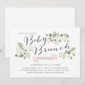 Meadow Blooms Baby Brunch Invite Kaart (Voorkant / Achterkant)