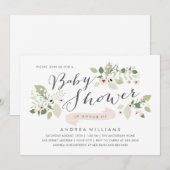 Meadow Blooms Baby shower nodigt uit Kaart (Voorkant / Achterkant)