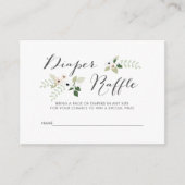 Meadow Blooms Diaper Raffle, uitnodiging insert Informatiekaartje (Voorkant)