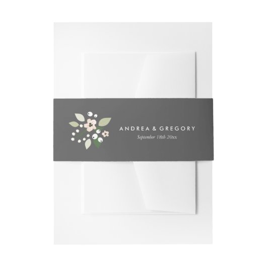 Meadow Blooms Invitation Belly Band Uitnodigingen Wikkel (Voorkant Voorbeeld)