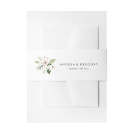 Meadow Blooms Invitation Belly Band - wit Uitnodigingen Wikkel