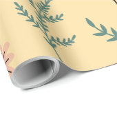 Meadow Blooms: Minimalist Botanical Pattern Cadeaupapier (Rol Hoek)