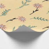 Meadow Blooms: Minimalist Botanical Pattern Cadeaupapier (Hoek)