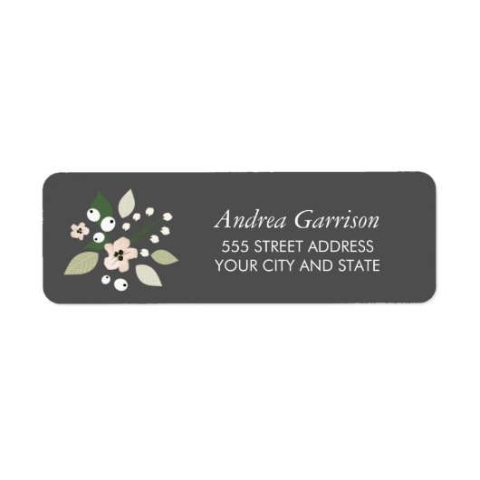 Meadow Blooms retouradres label (Voorkant)