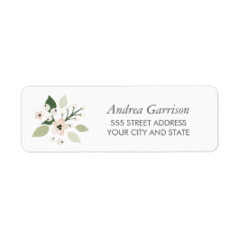 Meadow Blooms Return Address Label - wit