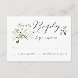 Meadow Blooms RSVP-kaart - wit RSVP Kaartje