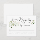 Meadow Blooms RSVP-kaart - wit RSVP Kaartje (Voorkant / Achterkant)