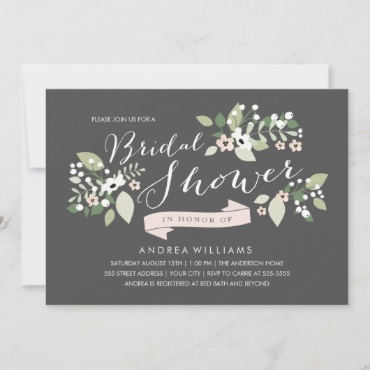 Meadow Blooms Vrijgezellenfeest Invite Kaart (Voorkant)