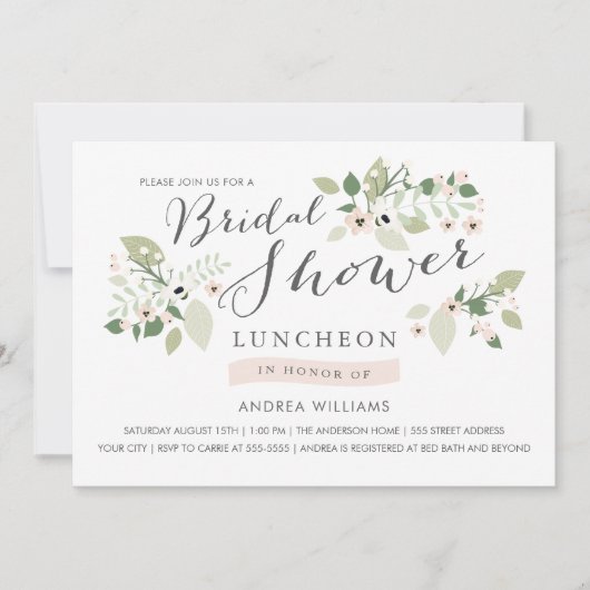Meadow Blooms Vrijgezellenfeest Luncheon Invite Kaart (Voorkant)