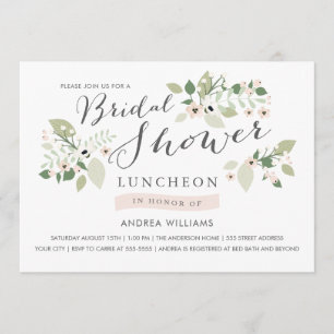 Meadow Blooms Vrijgezellenfeest Luncheon Invite Kaart