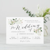 Meadow Blooms Weddenschap - wit Kaart (Staand voorkant)