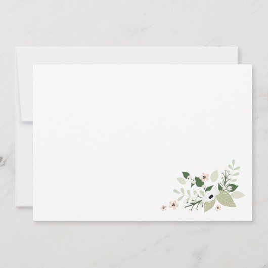 Meadow Blooms Weddenschap - wit Kaart (Achterkant)