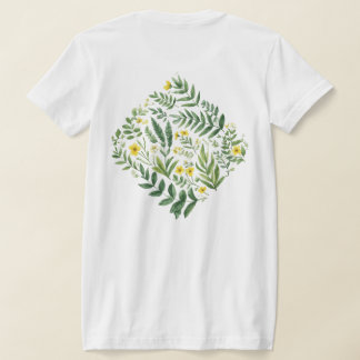Meadow Blooms: Yellow Wildflowers and Green Foliag T-shirt