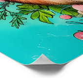 Meadow Blossom Cat Bliss Waterverf Poster (Hoek)