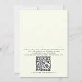 Meadow Bohemian Wildflower Rustic QR Code Wedding Kaart (Achterkant)