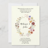 Meadow Bohemian Wildflower Wedding Kaart (Voorkant)