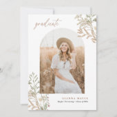 Meadow Botanicals Afstuderen Invitation Kaart (Voorkant)