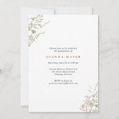 Meadow Botanicals Afstuderen Invitation Kaart (Achterkant)
