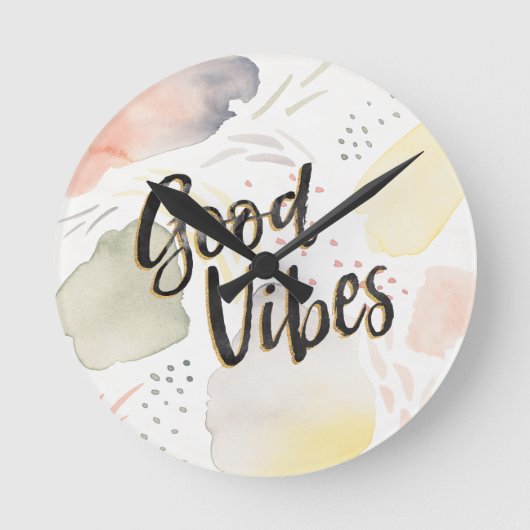 Meadow Breeze III | Good Vibes Ronde Klok (Voorkant)